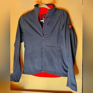 Chik FIL A Jacket Womens Full Zip Blue Thermal Lined Waterproof Small